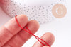 Cordon rouge tressé polyester 0.8mm, x1 mètre (G10670)