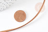 Cordon suédé marron imitation cuir 4mm, x1 mètre (G0090)