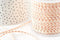 Cordon tressé Beige rose blanc 2mm, x 1 mètre (G9118)