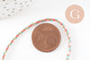Cordon tressé Orange Rose bleu or 1.5mm x1 mètre (G9728)