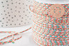 Cordon tressé Orange Rose bleu or 1.5mm x1 mètre (G9728)