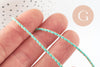 Cordon tressé Vert Jaune turquoise or 1.5mm x1 mètre G9731