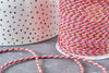Cordon tressé rouge vert bordeaux or 1.5mm, cordon pour bijoux, scrapbooking,corde décoration, x 1Mètre G5812