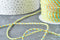 Cordon tressé vert jaune turquoise fil doré 1.5mm-2mm, x 1Mètre (G8125)