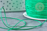 Cordon vert tressé polyester 0.6mm, cordon fil de jade pour bijoux, x1 mètre G8448