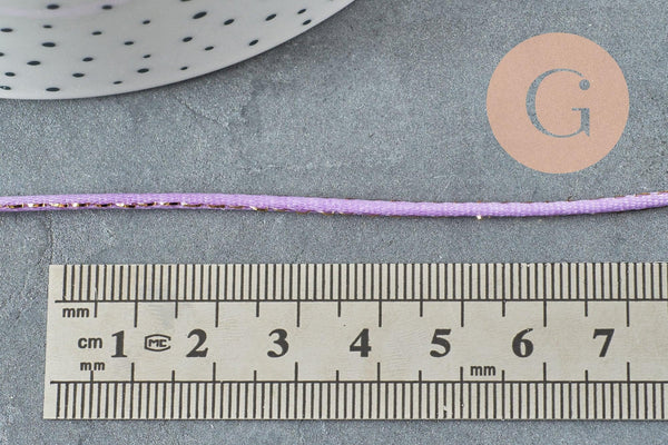 Cordon violet or queue de rat 1.5mm, x1 mètre (G3722)