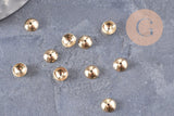 Coupelle perle acier 304 inoxydable doré 6mm, x10 (G4845)
