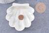 Coupelle présentoir coquillage à bijoux porcelaine blanche 111mm, x1 (G10328)