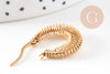 Créole acier doré, bijoux doré, oreille percée,sans nickel, boucles acier,23.5mm, la paire (G3147)