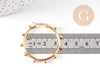 Créoles acier doré boules, bijoux doré,oreille percée,sans nickel, boucles acier, 42.5mm la paire (G4215)