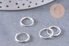 Créoles fine argent 925 massif 12mm, x1 paire (G5410)