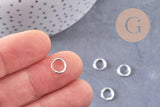 Créoles fine argent 925 massif 8mm, x1 paire (G1313)