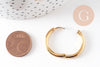 Créoles minimalistes acier doré, boucles,sans nickel,boucles acier, 25mm la paire (G0925)