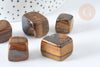 Cube poli Œil de tigre naturel 13-27mm,pierre naturelle lithothérapie, x1, G7581
