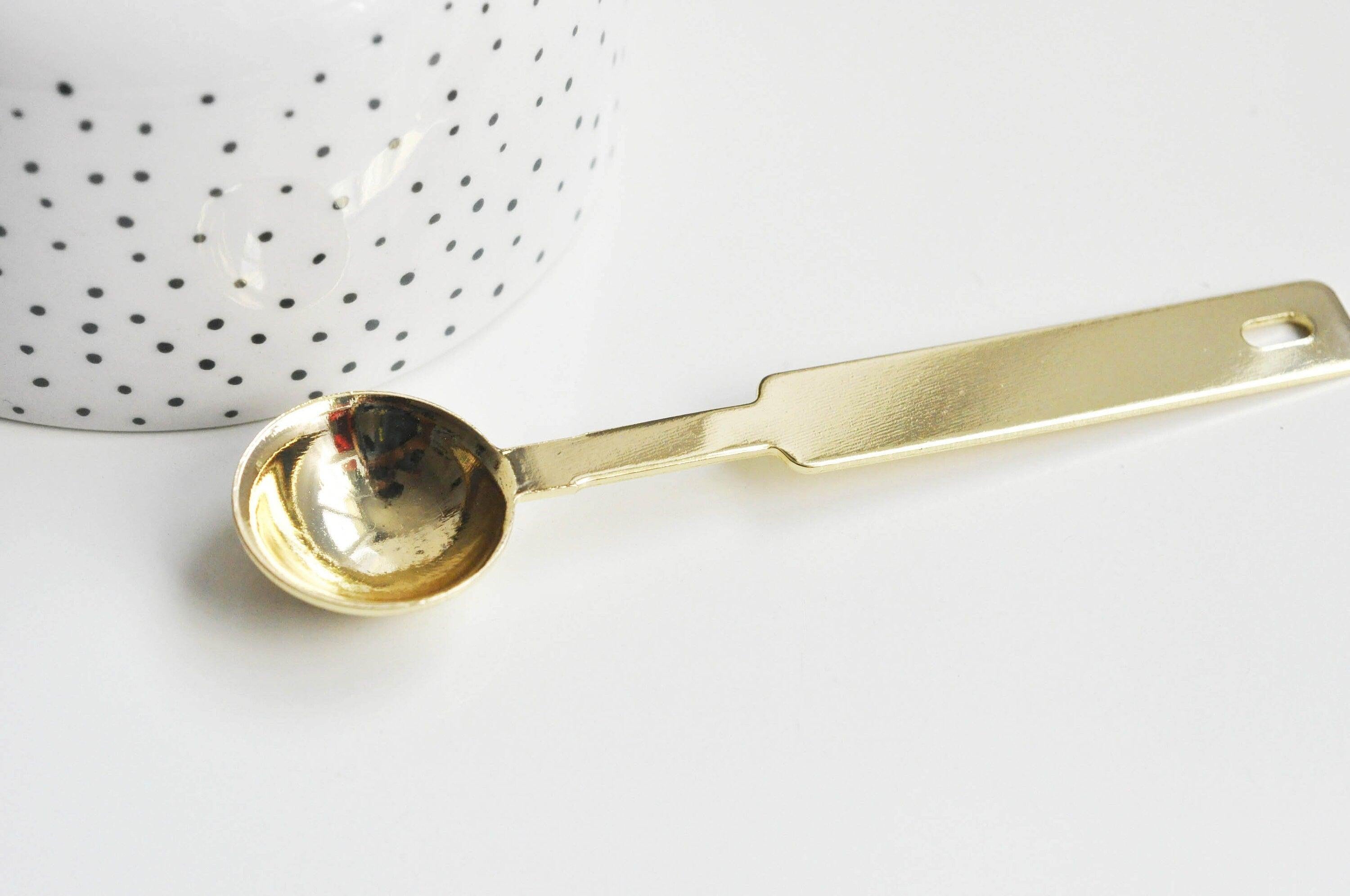 Cuillère à cire pour cire à cacheter dorée, x1 (G3452)