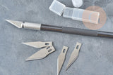 Cutter type scalpel +5 lames de rechange haute précision, x1 (G8538)