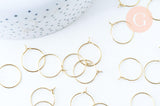 EP -Anneaux créoles en acier 316 doré inoxydable 16mm, supports création bijoux x20 G6068