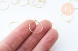 EP -Anneaux créoles en acier 316 doré inoxydable 16mm, supports création bijoux x20 G6068