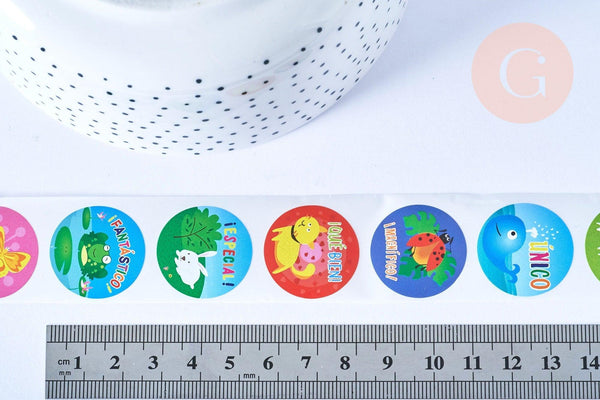 EP-Autocollant encouragements professeur espagnol 25mm, x500 (G5092)