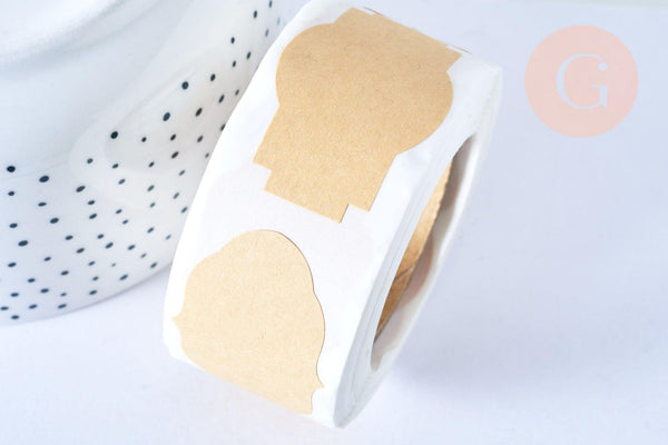 EP -Autocollants kraft rond 30mm, x300 (G3169)