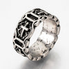 EP Bague croix argenté homme 20mm, x1 (G0764)