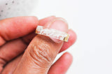 EP-Bague ébène bois résine feuille d'or 19mm, x1 (G4646)