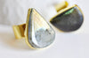 EP Bague réglable dorée labradorite 18mm, x1