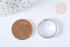 EP-Bague réglable fine zircon acier inoxydable argent 304 Taille 63, x1 (G7057)