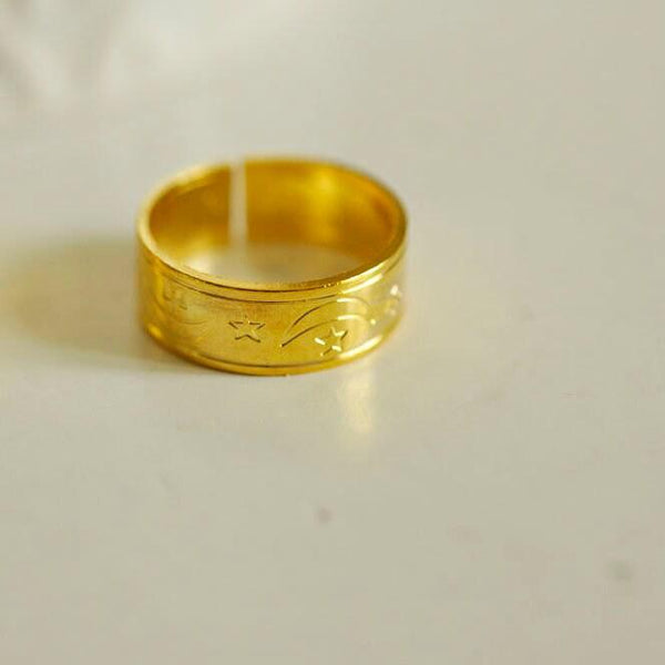 EP Bague réglable lune etoiles 14mm, les 2-G1863