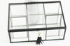 EP Boite à bijoux en verre métal noir rectangle,rangement bijoux, boite verre vintage décoration minimaliste, boîte verre, 18cm,G4886
