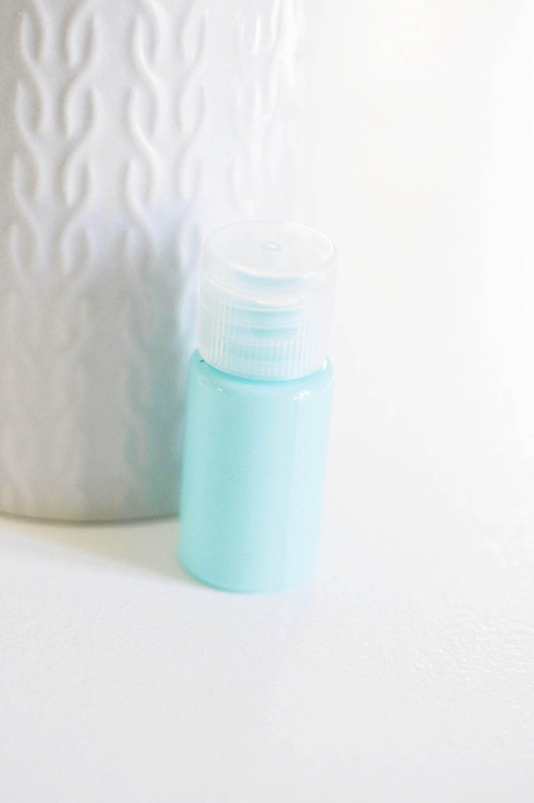 EP Bouteille plastique bleu, bouteille métal,emballage cosmétique, flacon cosmétique,cosmétique maison, contenant avion,5.7x2.3cm,10ml,G3067