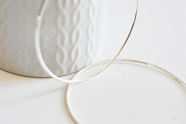 EP Bracelet jonc laiton Plaqué argent 925 70mm, x1 (G1847)