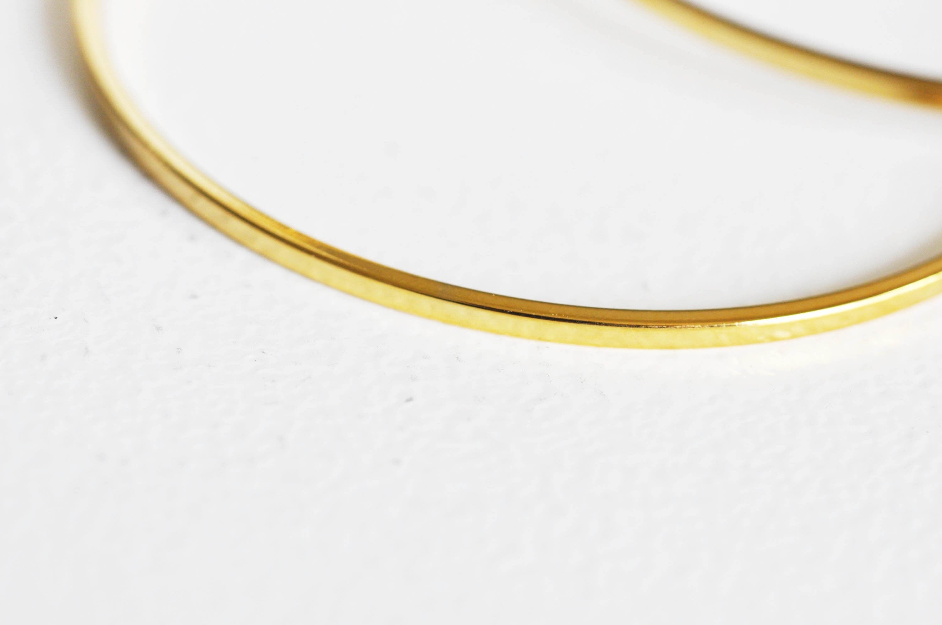 EP Bracelet jonc laiton doré 16k 70mm, x1 (G2834)