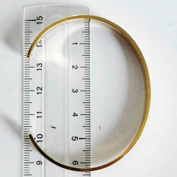 EP Bracelet jonc réglable doré 16k, fournitures créatives, laiton doré, bracelet original, fabrication bijoux, bracelet doré, 66mm-G1781