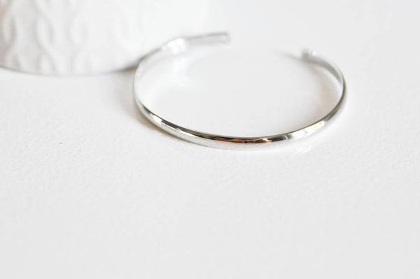 EP Bracelet jonc réglable finition or blanc percé 55mm, x1 (G0525)