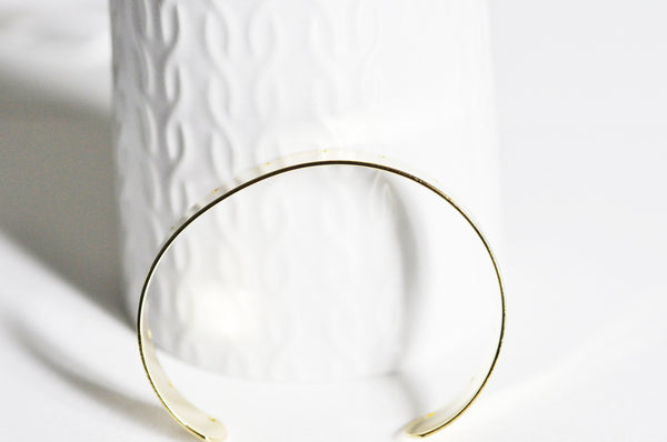 EP Bracelet jonc réglable laiton doré 16k percé 60mm, x1 (G2657) ()