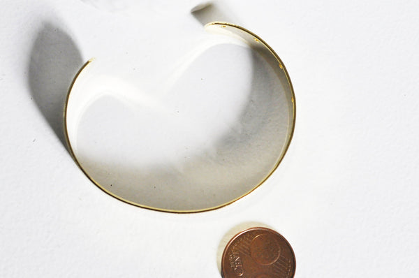 EP Bracelet jonc réglable laiton doré 16k percé 60mm, x1 (G2657) ()