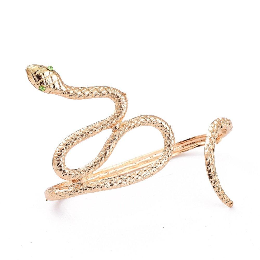 EP Bracelet jonc serpent réglable zamac doré 73mm, fabrication bijoux bracelet doré, x1 G6079