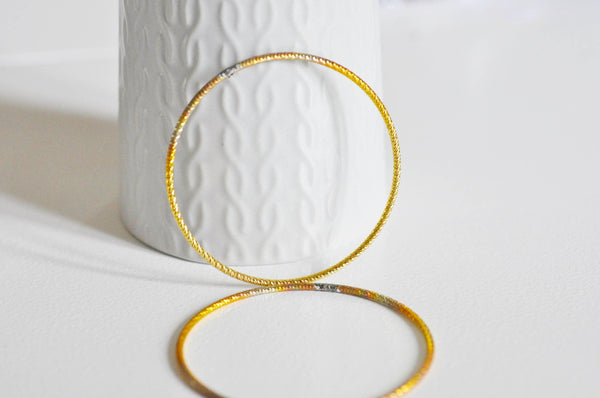 EP Bracelet jonc torsadé laiton brut 60mm, x1 (G0558)