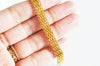 EP Bracelet maille acier doré 14k, bracelet doré,création bijoux,bracelet acier doré,sans nickel,bracelet acier chirurgical, 23cm G354