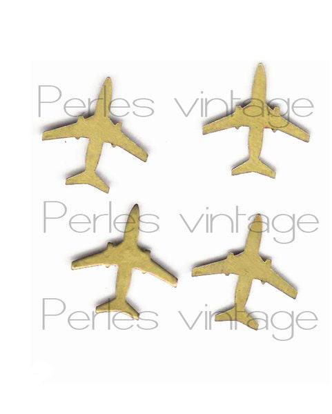 EP Breloque avion laiton brut (sans anneau)