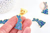 EP-Broche pins lapin motif végétal doré émail,broche dorée, décoration veste, 30x23mm,x1 G5546