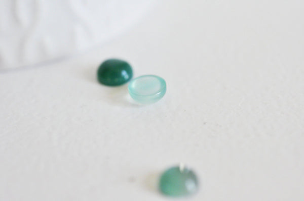 EP Cabochon agate vert naturell 8mm,G2948