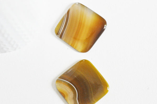 EP Cabochon carré agate jaune, cabochon pierre Bijou pierre naturelle, cabochon agate naturelle,39mm x1 G5058