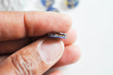 EP-Cabochon disque résine translucide bleu paillette, cabochon pour création bijoux, 13mm, x5 G3797