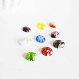 EP Cabochon dôme marquise millefiori ovales tailles variées,cabochons verre, verre millefiori,fait main, x 20-50 ou 100 pièces-G131