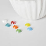 EP Cabochon dôme rond verre irisé,fournitures créatives, cabochon rond, cabochon céramique fait main, 9mm, x 10- 20 ou 50 pièces-G120
