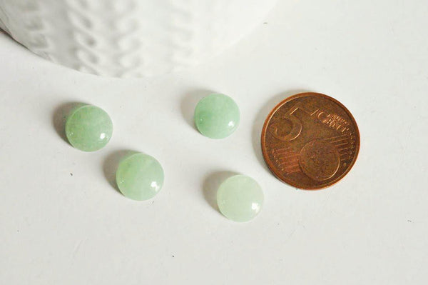 EP Cabochon rond aventurine verte, fournitures créatives, cabochon rond, aventurine naturelle,8mm, pierre naturelle