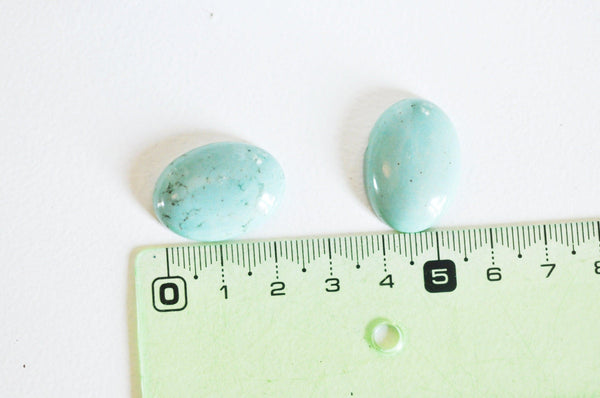 EP Cabochon turquoise verte naturelle 25x18mm, x1 (G2591)