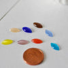 EP Cabochon verre oeil de chat marquise multicolore 12x6mm, x 20, 50 ou 100 (G1458)